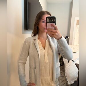 Banana Republic Light Gray Knit Blazer